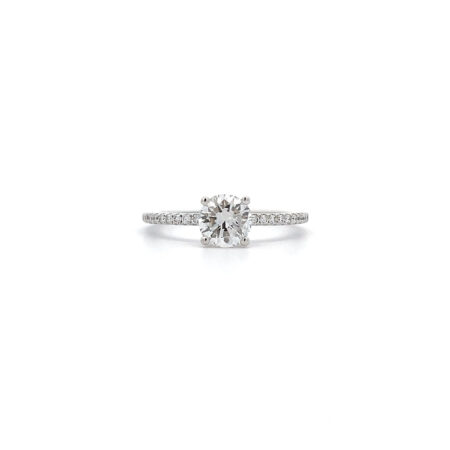 "Say yes" - Solitaire Ring mit Seitenbesatz zus. 1.17 ct.
