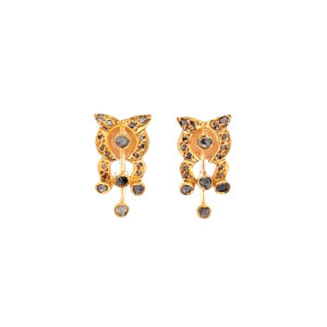 "Gold & Roses" - Ohrstecker mit Diamantrosen