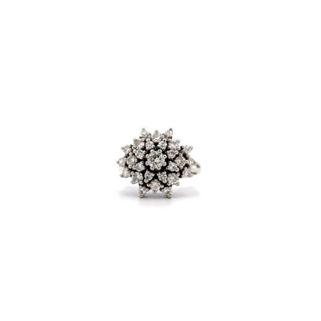 "Sparkling Star" - Blütenring Diamanten & Weißgold