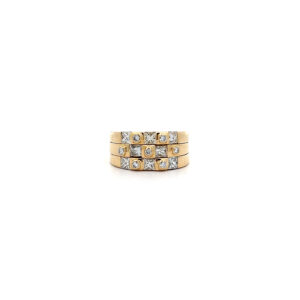 "Funkelndes Band" - Diamantring Gelbgold