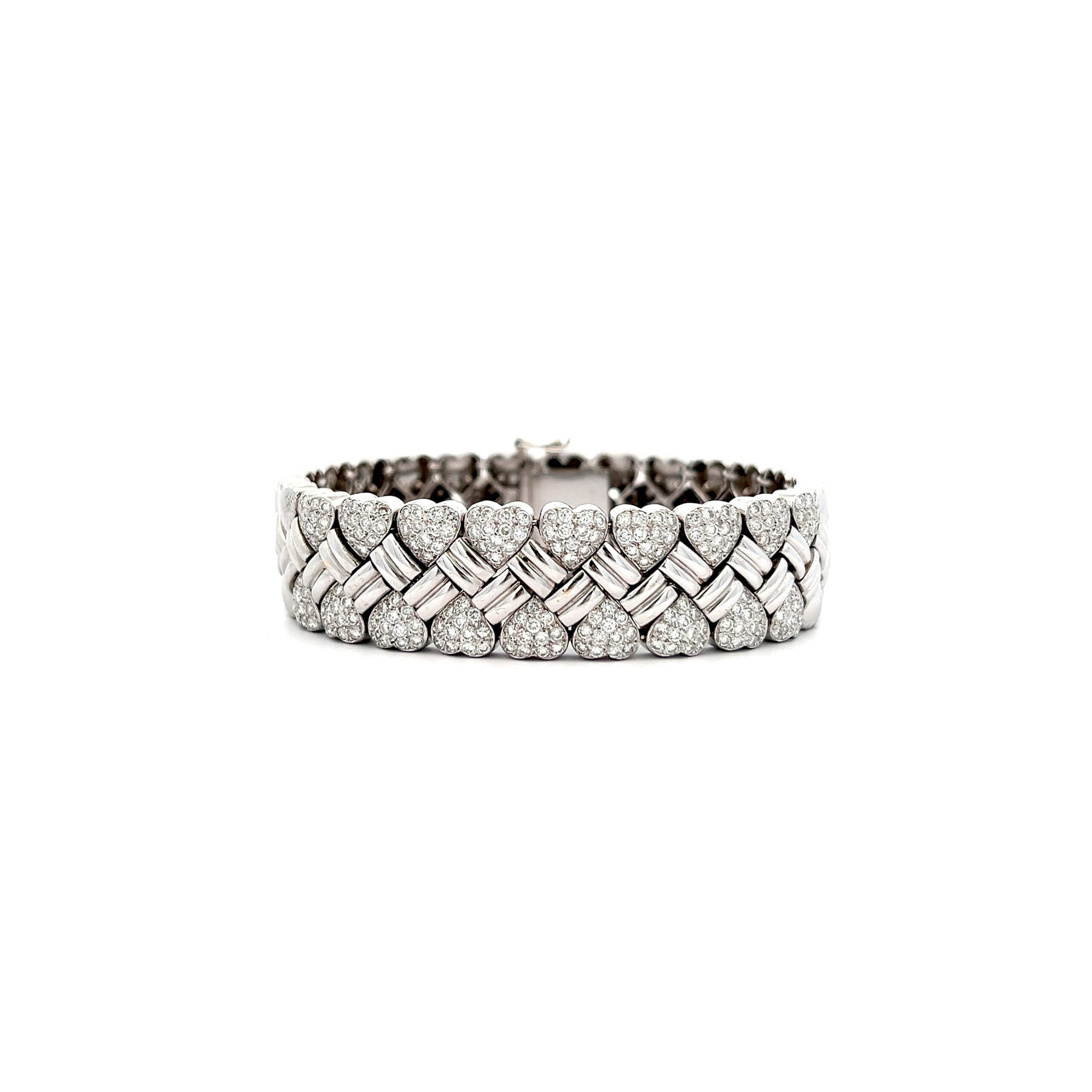 "Herzensstück" - Weißgold Armband mit Diamanten