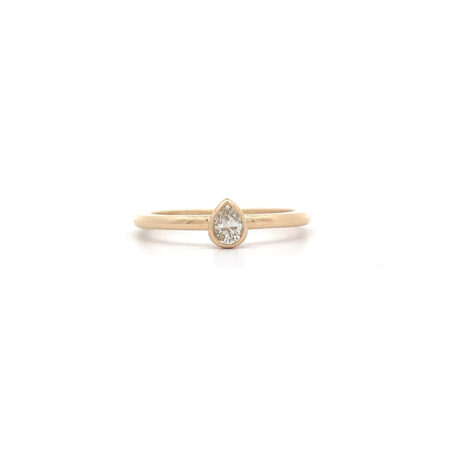 "Pear" - Filigraner Gelbgold Diamantring 0.17 ct.
