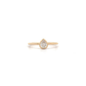 "Pear" - Filigraner Gelbgold Diamantring 0.27 ct.