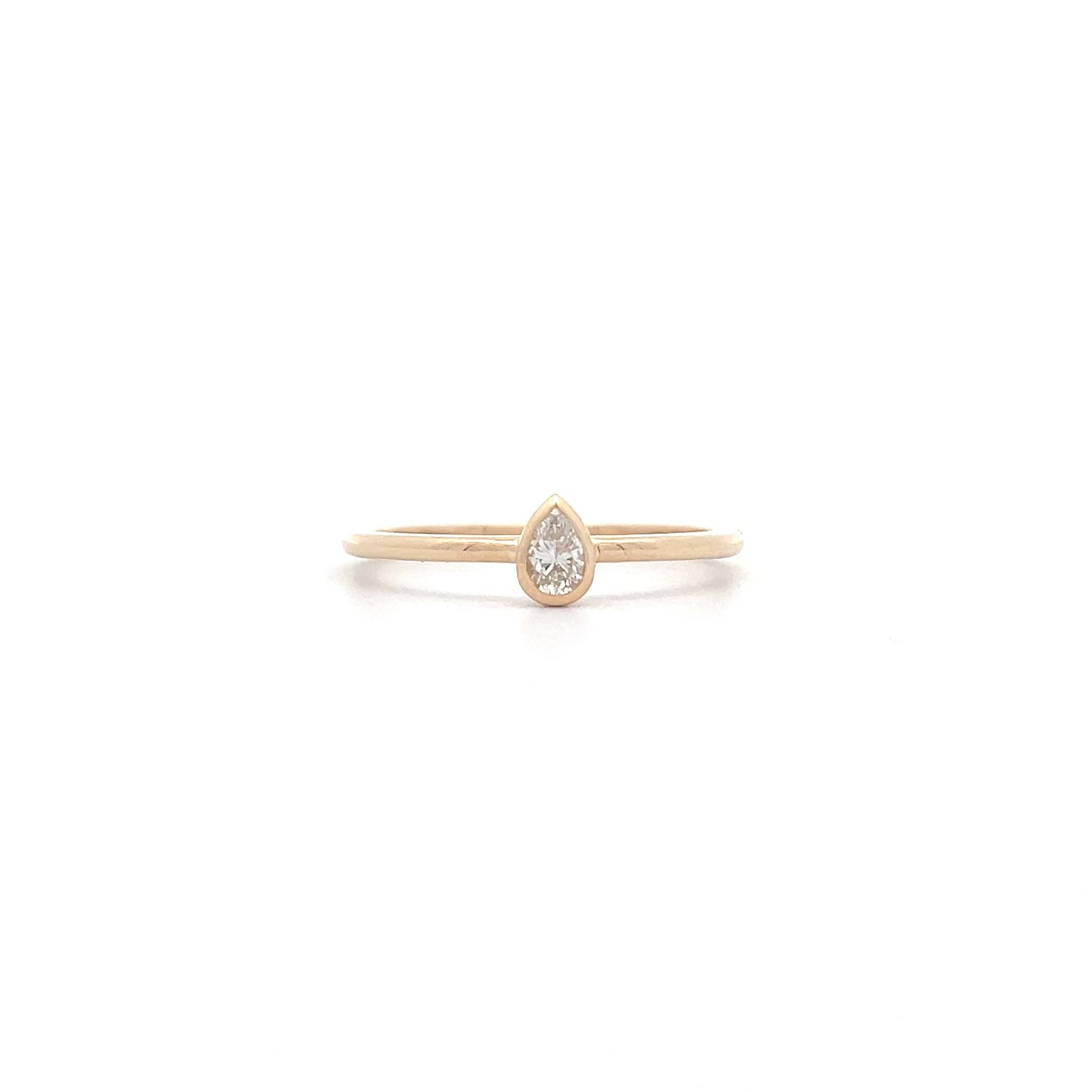 "Pear" - Filigraner Gelbgold Diamantring 0.15 ct.