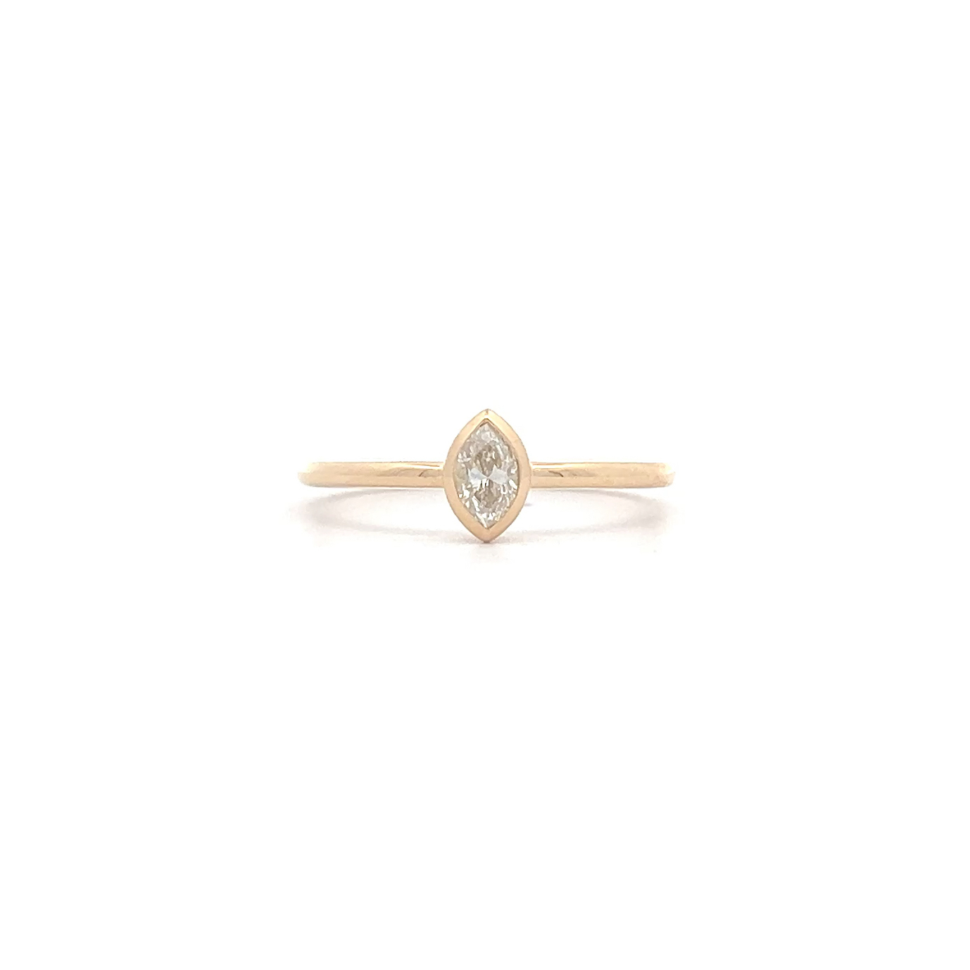 "Marquise" - Filigraner Gelbgold Diamantring 0.20 ct.