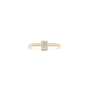 "Baguette" - Filigraner Gelbgold Diamantring 0.19 ct.