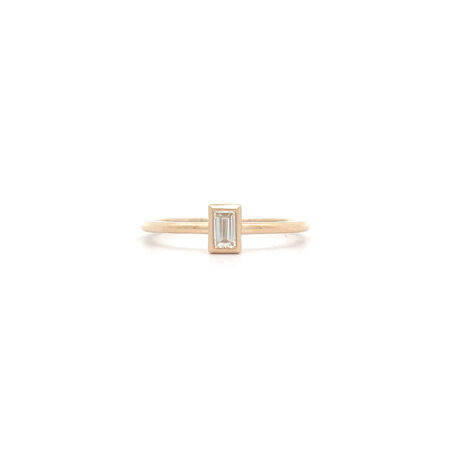 "Baguette" - Filigraner Gelbgold Diamantring 0.19 ct.