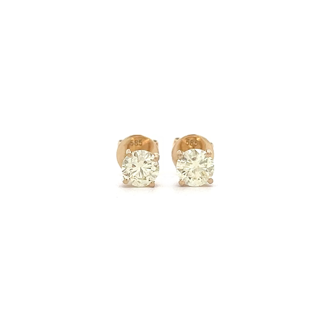 "Fancy Points" - Gelbgold Ohrstecker 0.94 ct.
