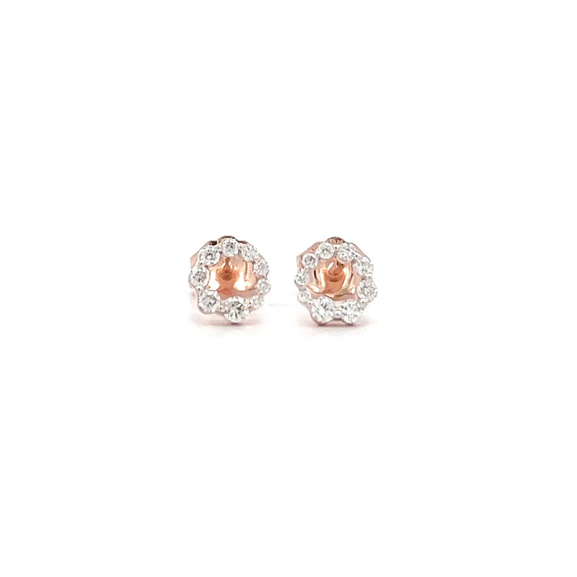 "Diamond Circles" - Roségold Ohrstecker 0.21 ct.