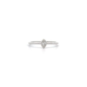 "Marquise" - Filigraner Weißgold Diamantring 0.17 ct.