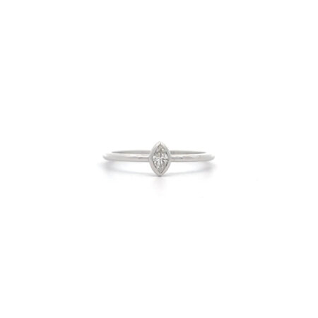 "Marquise" - Filigraner Weißgold Diamantring 0.17 ct.