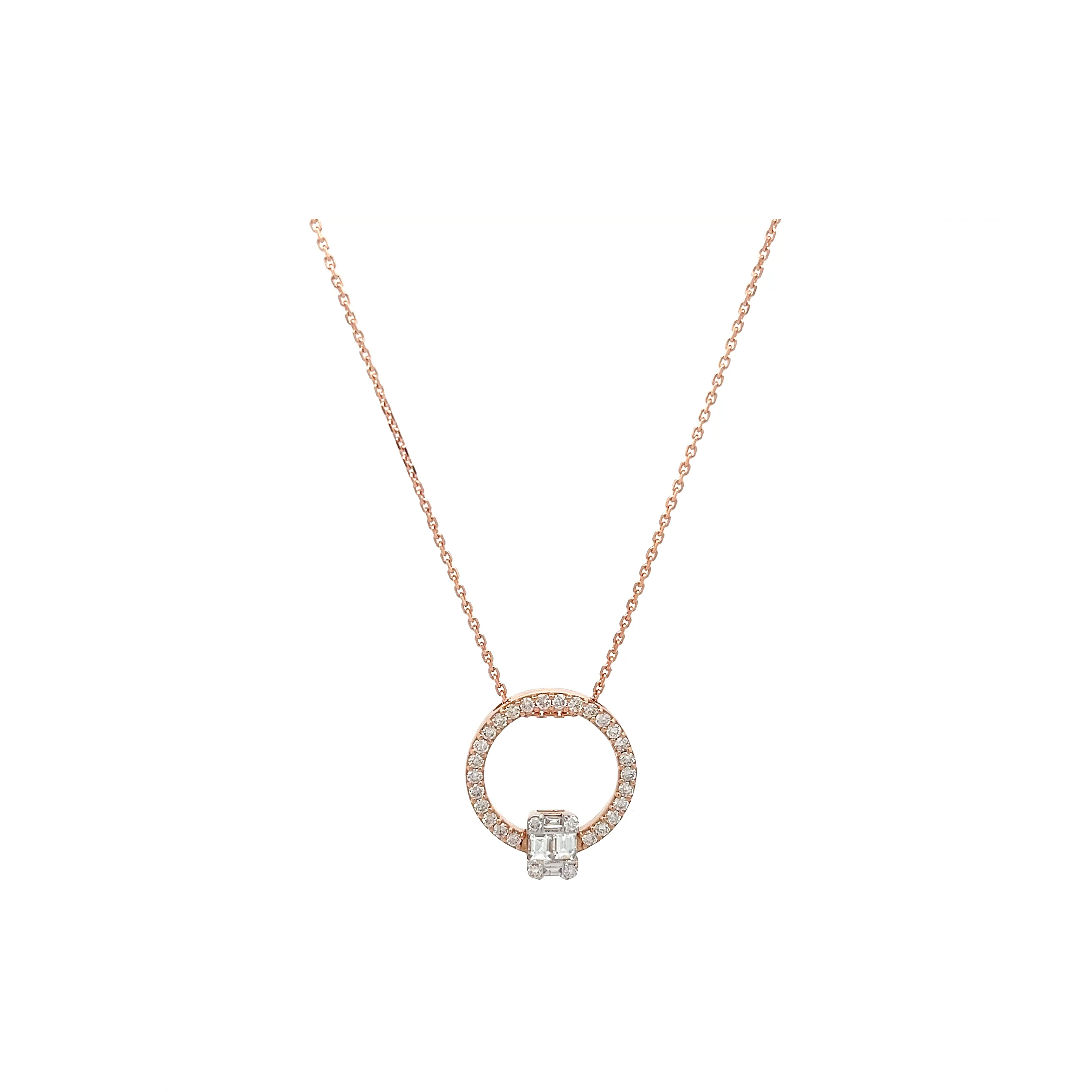 "Lichterglanz" - Roségold Collier mit Diamanten