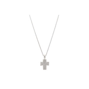 "Sparkling Faith" - Weißgold Kreuz mit Diamanten