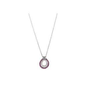 "Rubinlicht" - Collier mit Brillanten und Rubinen