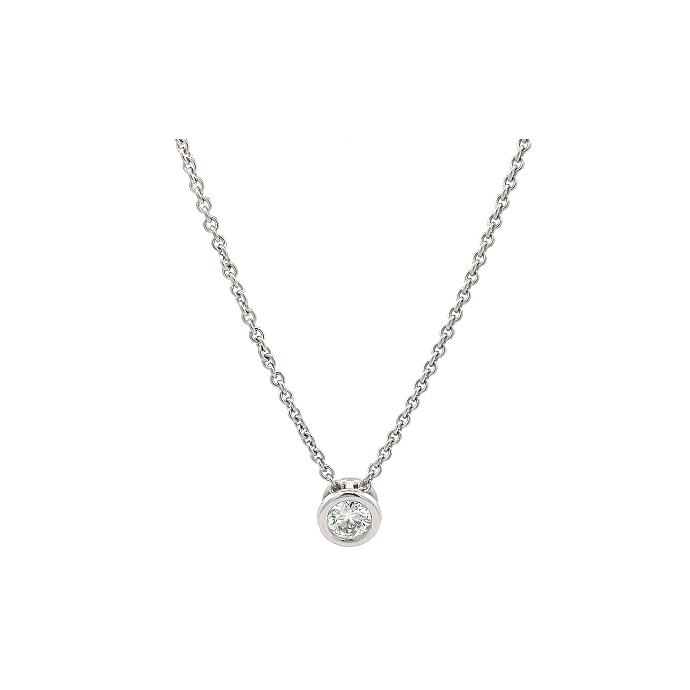 "Wertvoller Begleiter" - Weißgold Collier 0.70 ct.
