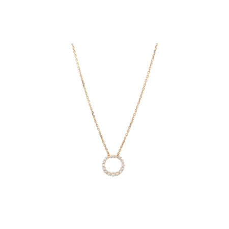 "Circle" - 18 Karat Gelbgold Collier mit Diamanten