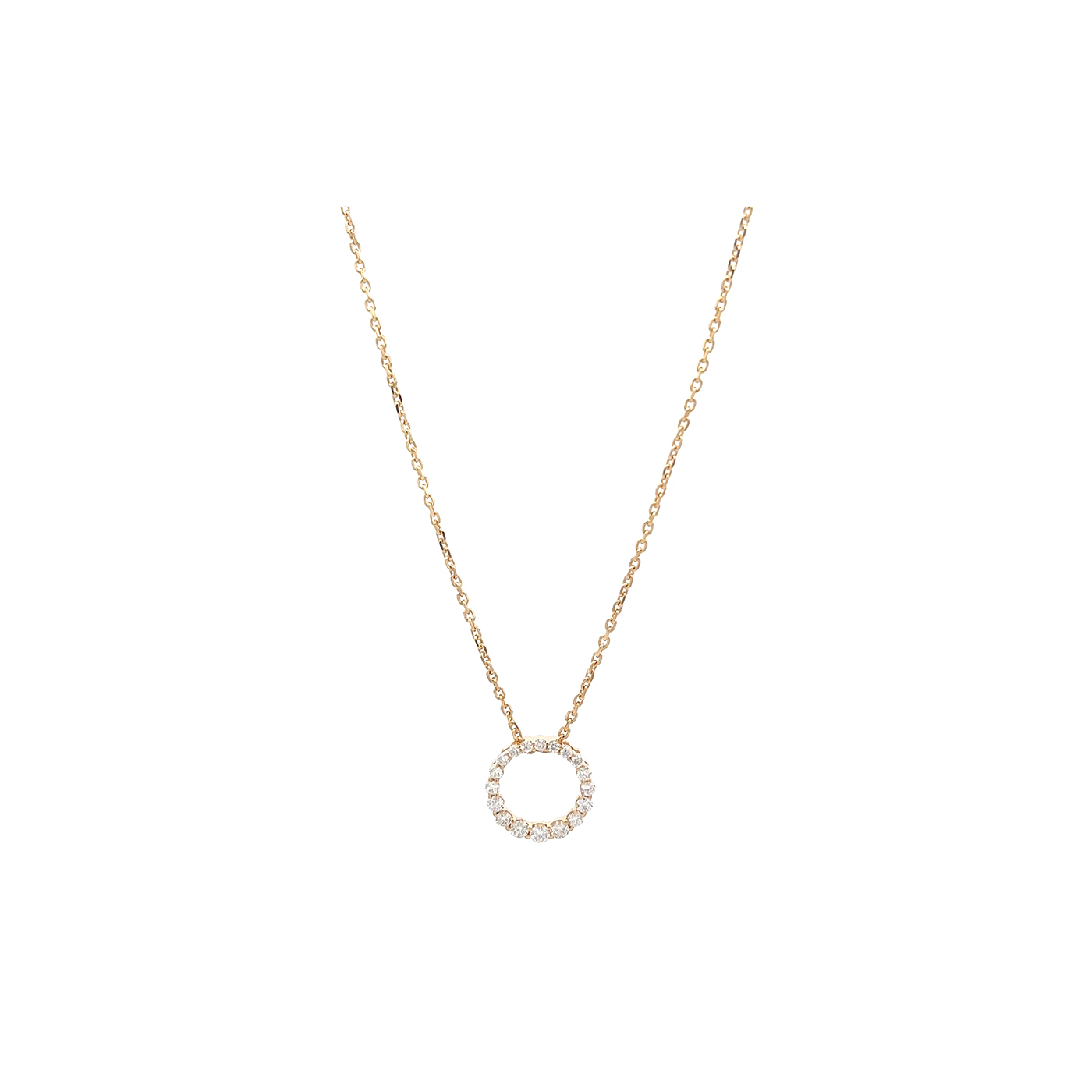 "Circle" - Gelbgold Collier mit Diamanten