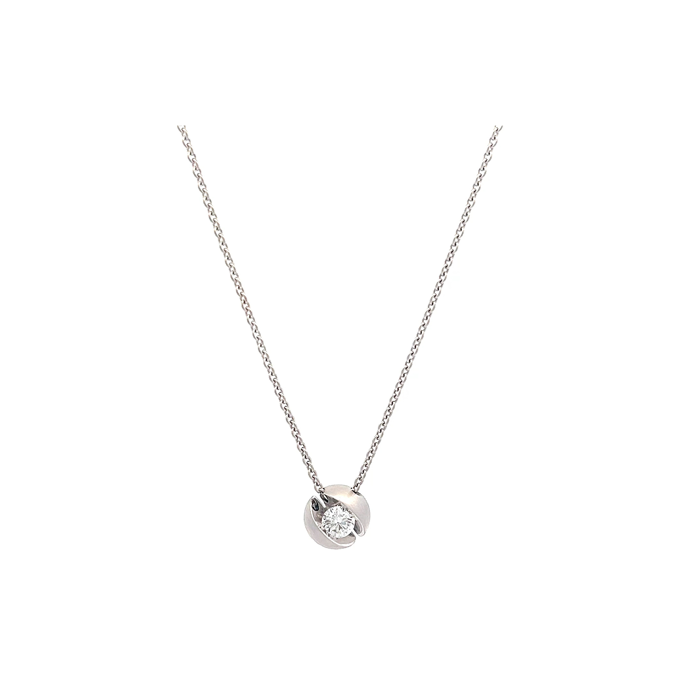 "White Sparkle" - Weißgold Collier 0.30 ct.