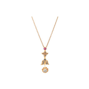 "Gold & Roses" - Antiker Anhänger mit Diamantrosen