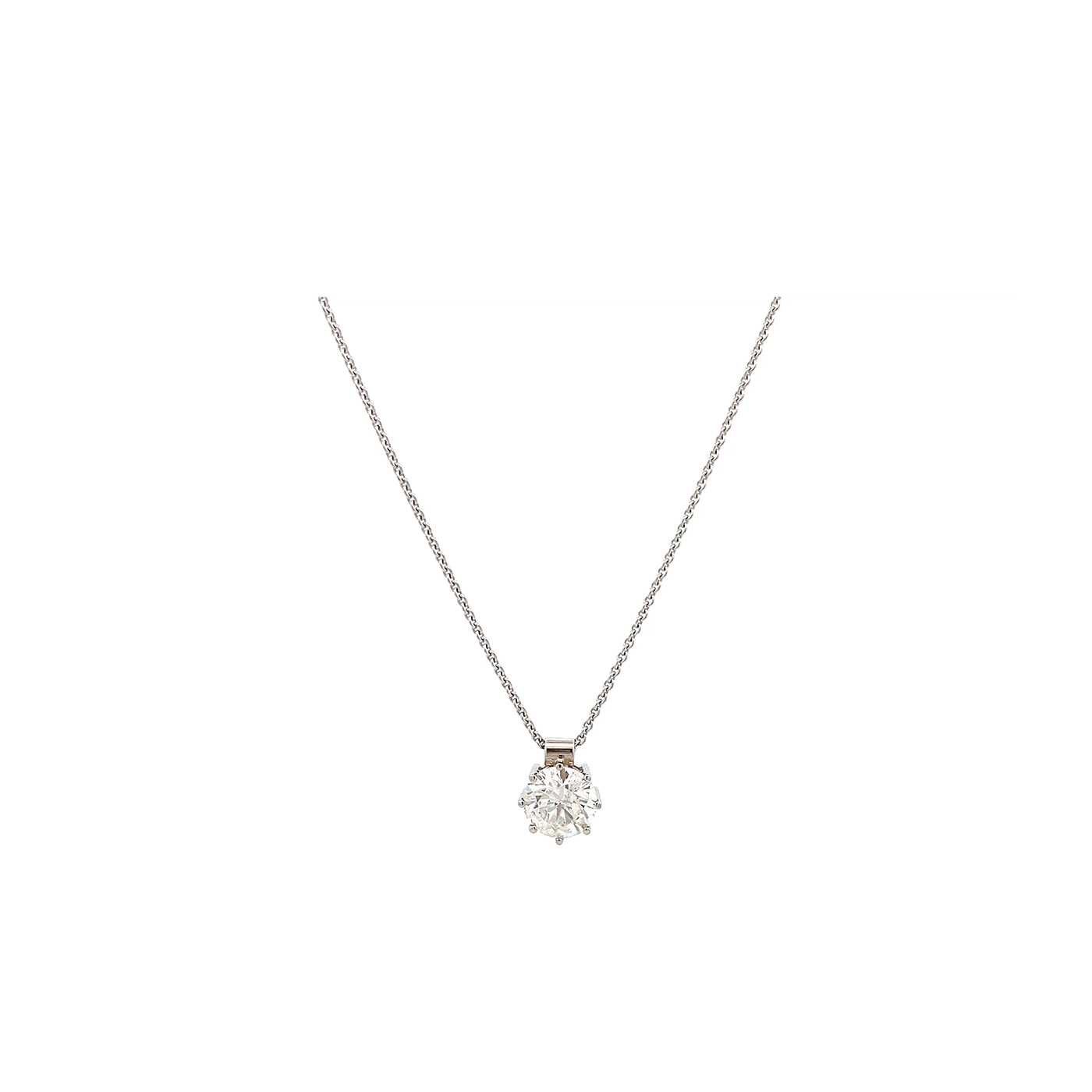 "One Diamond" - Weißgold Solitaire Anhänger 1.29 ct.