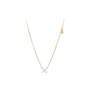"Navette & Brillant" - Gelbgold Collier mit Diamanten 0.56 ct.