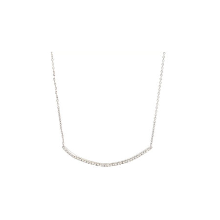 "Fine Line" - Weißgold Collier mit Diamanten