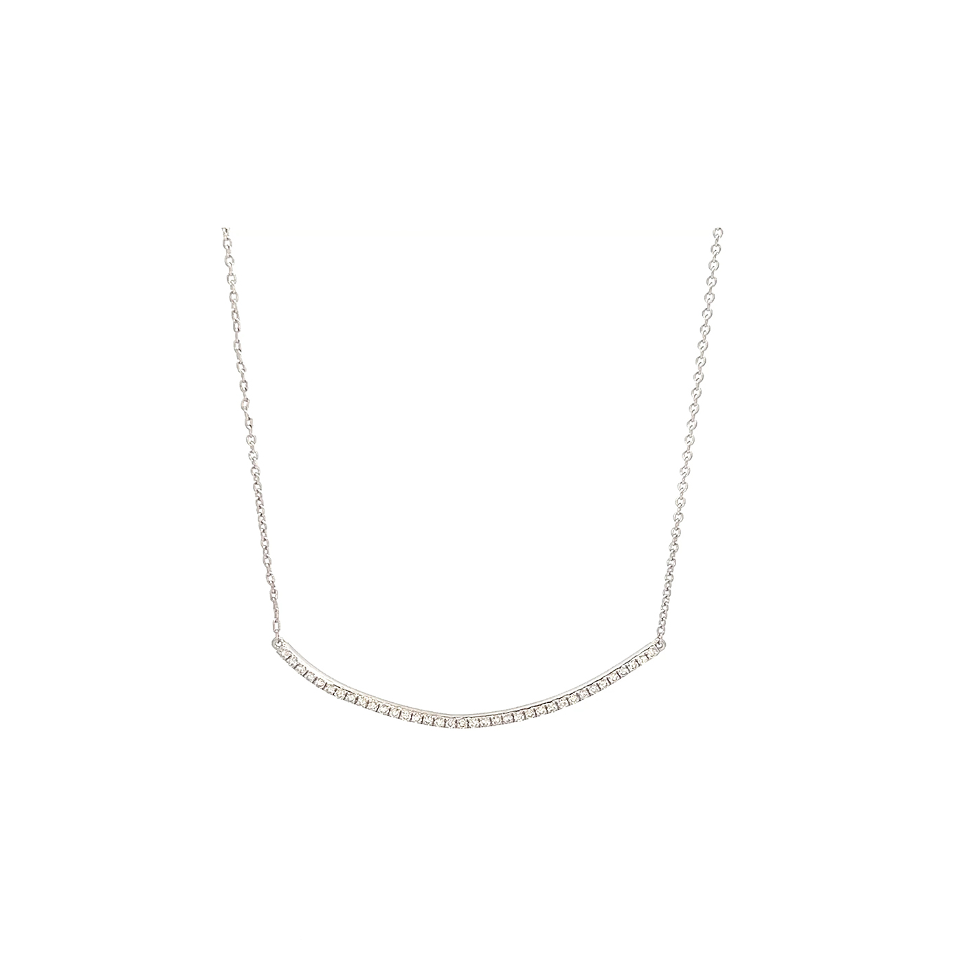"Fine Line" - Weißgold Collier mit Diamanten