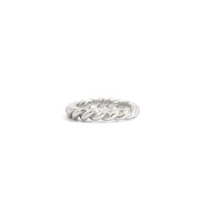 "Weiße Kordel" - 18 Karat Weißgold Ring
