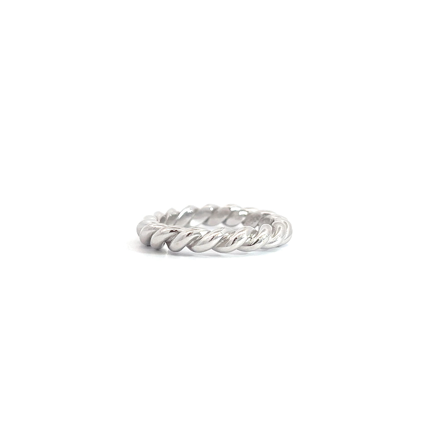 "Weiße Kordel" - 18 Karat Weißgold Ring