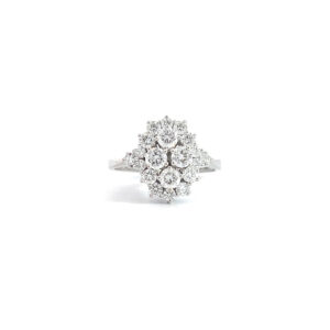 "Lovely piece" - 18 Karat Weißgold Brillantring