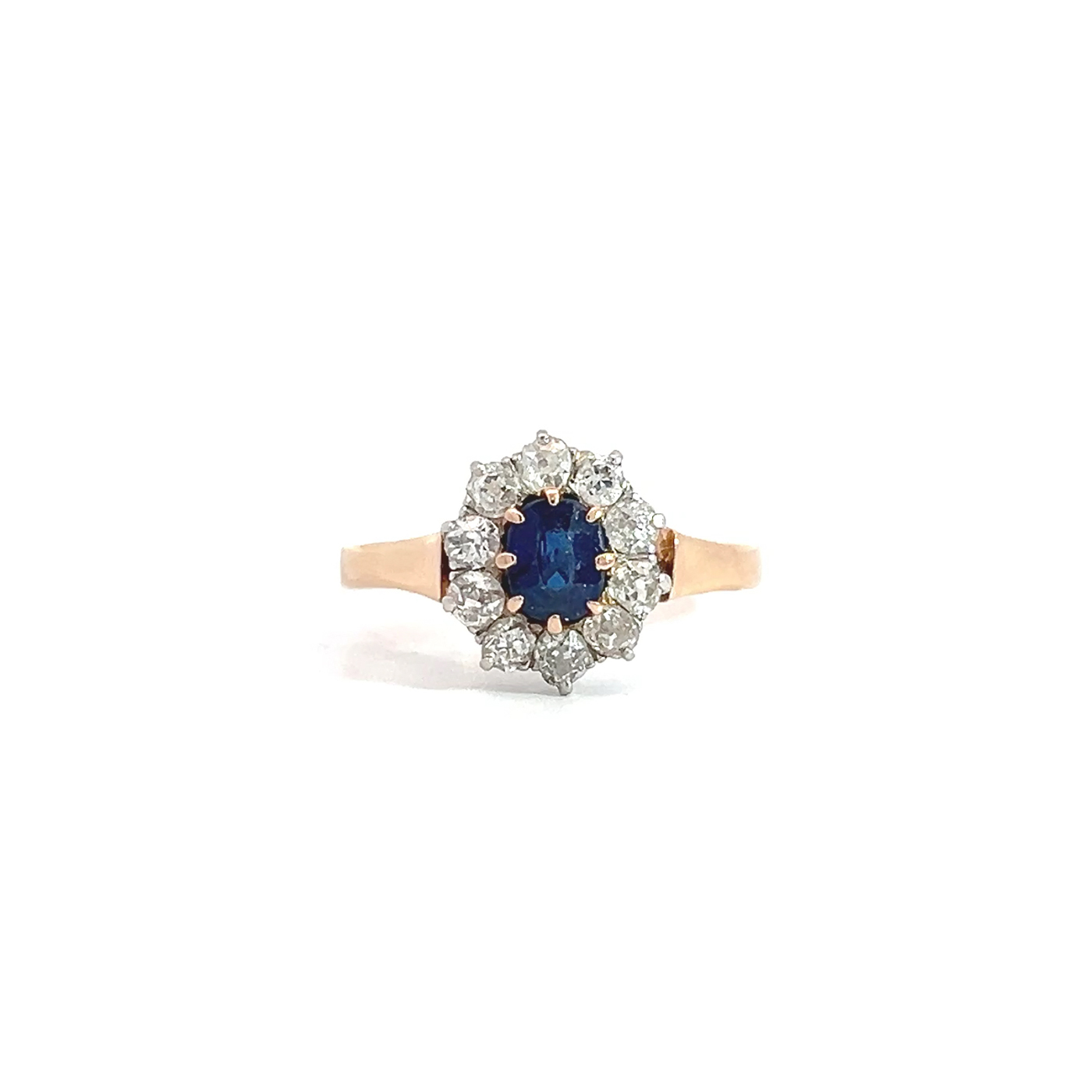 "Himmelblau" - Saphir Ring 14 Karat Roségold