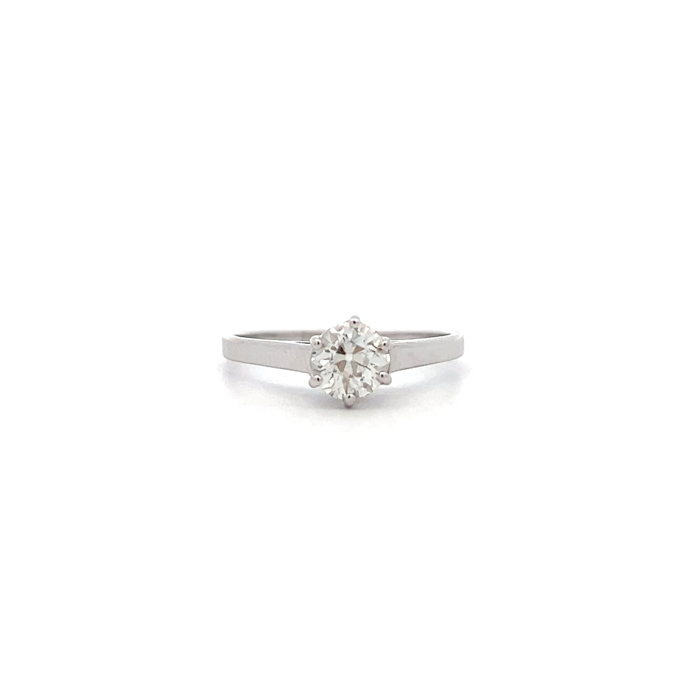 "Strahlende Liebe" - Solitär Ring 18 Karat Weißgold