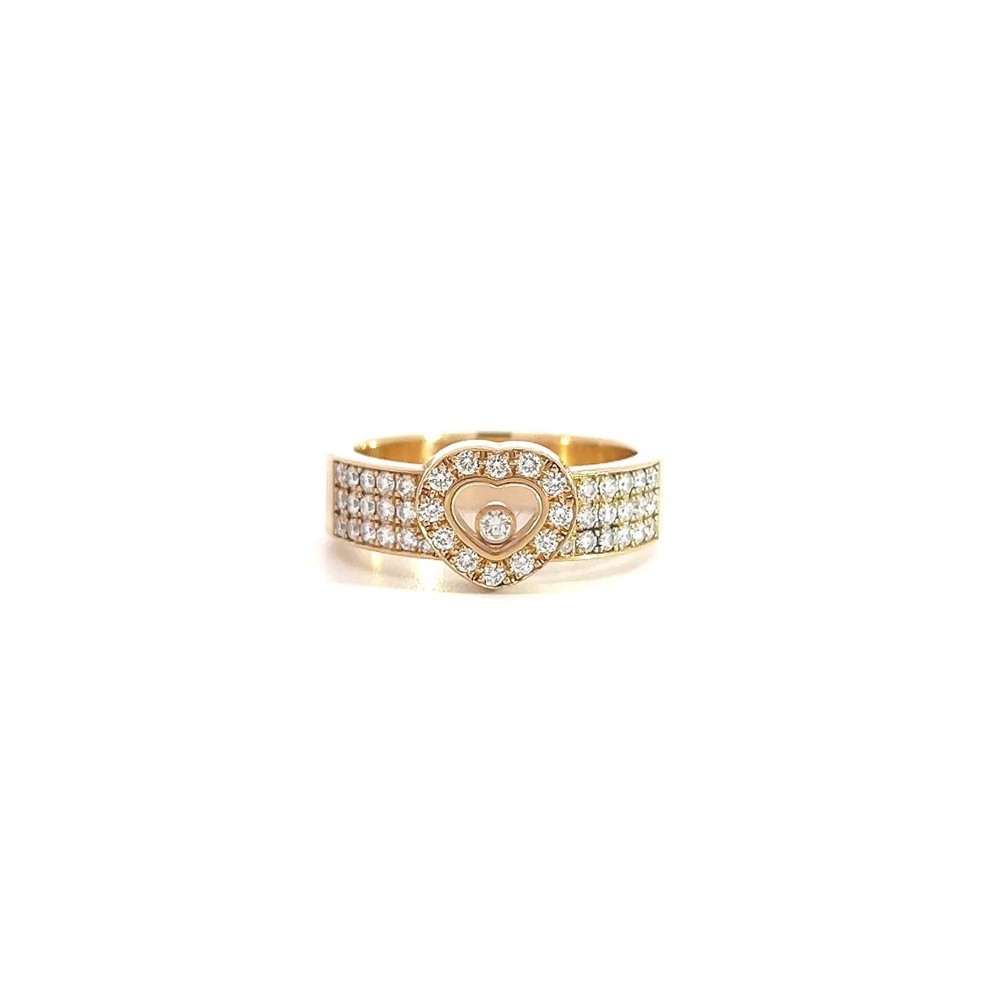 "Sparkling Heart" - Chopard Happy Diamonds Ring 18 Karat Gelbgold