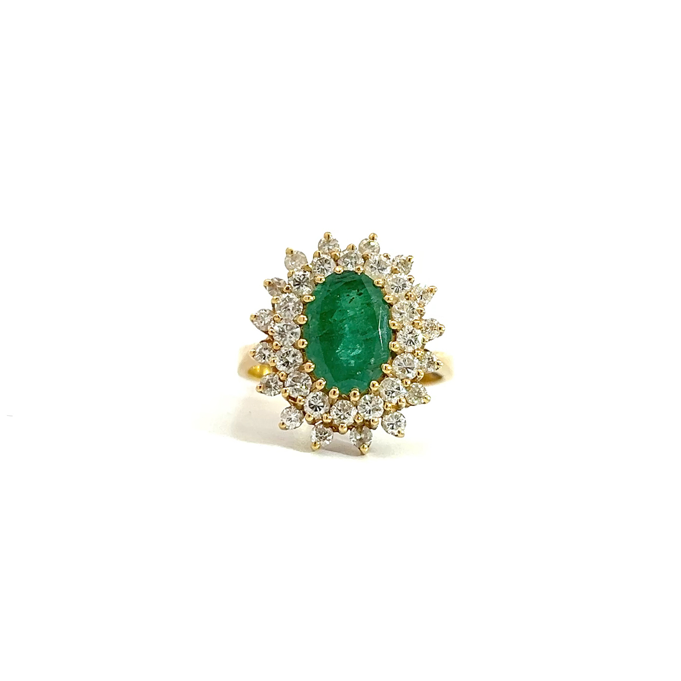 "Green Statement" - Smaragd Ring in 18 Karat Gelbgold