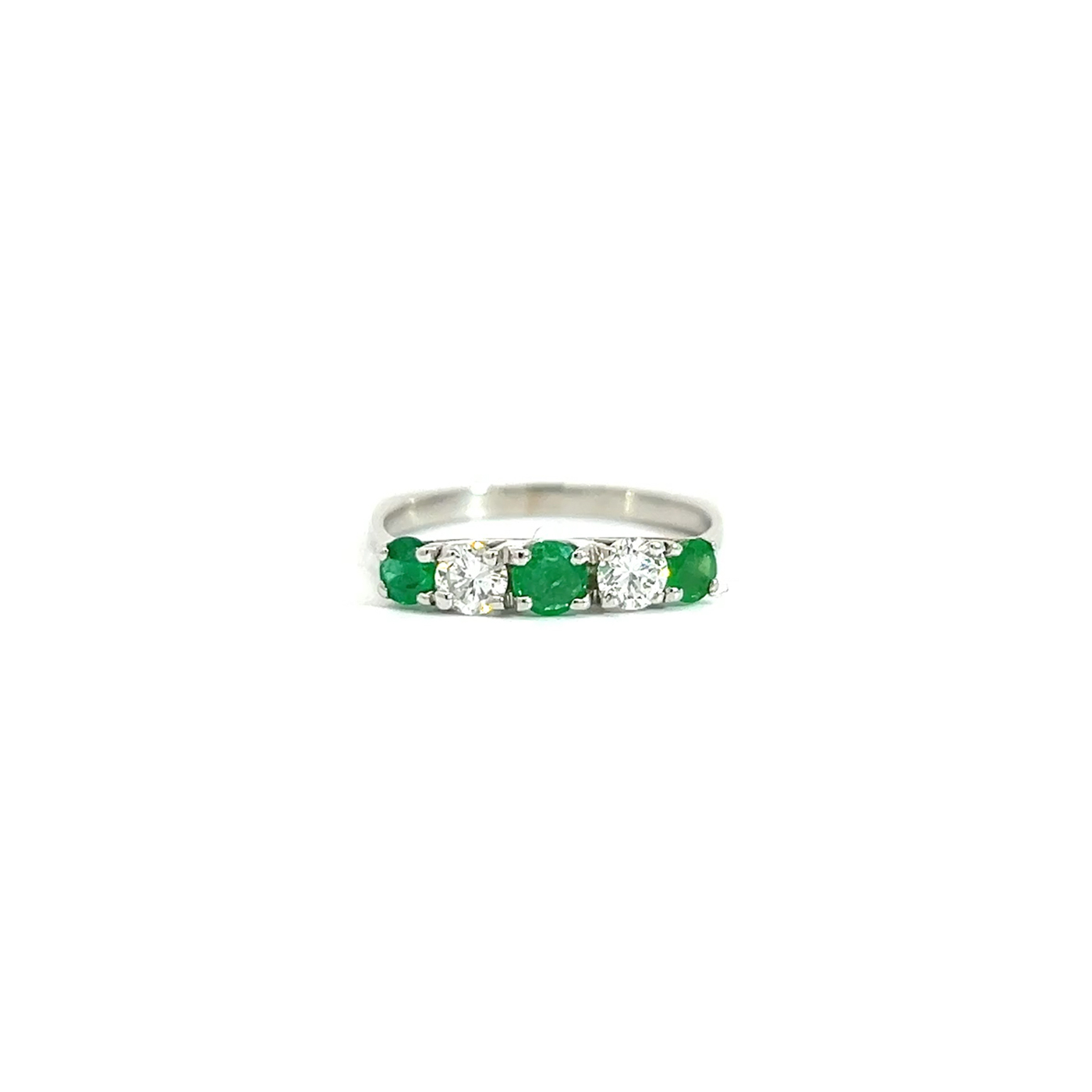 "Tropisches Grün" - 18 Karat Weißgold Ring