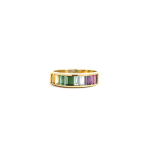 "Colorful" - Ring mit Edelsteinen 18 Karat Gelbgold