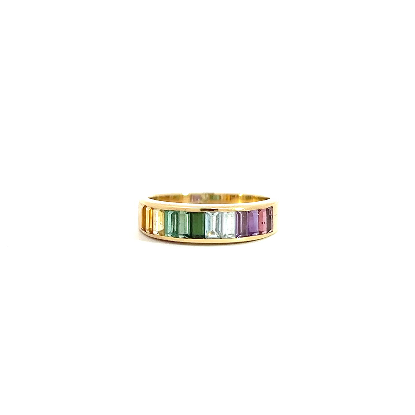 "Colorful" - Ring mit Edelsteinen 18 Karat Gelbgold