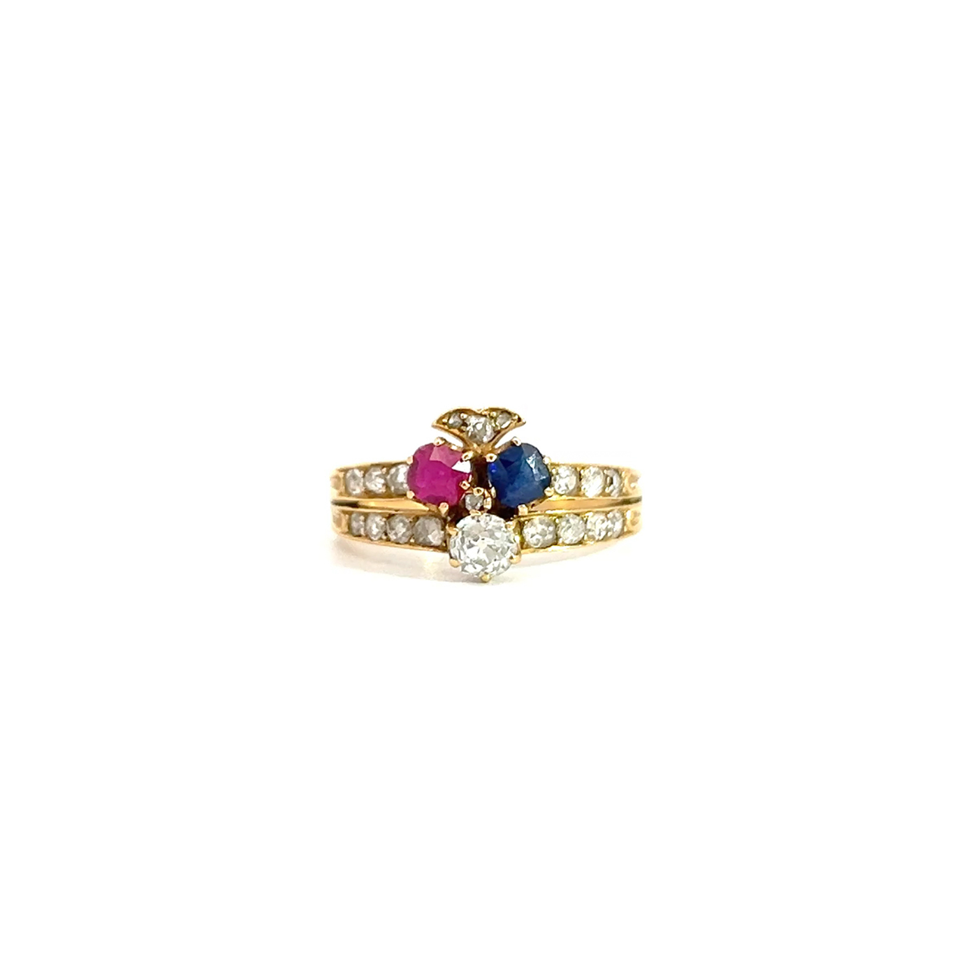 "Old Sparkle" - Antiker Ring 18 Karat Gelbgold