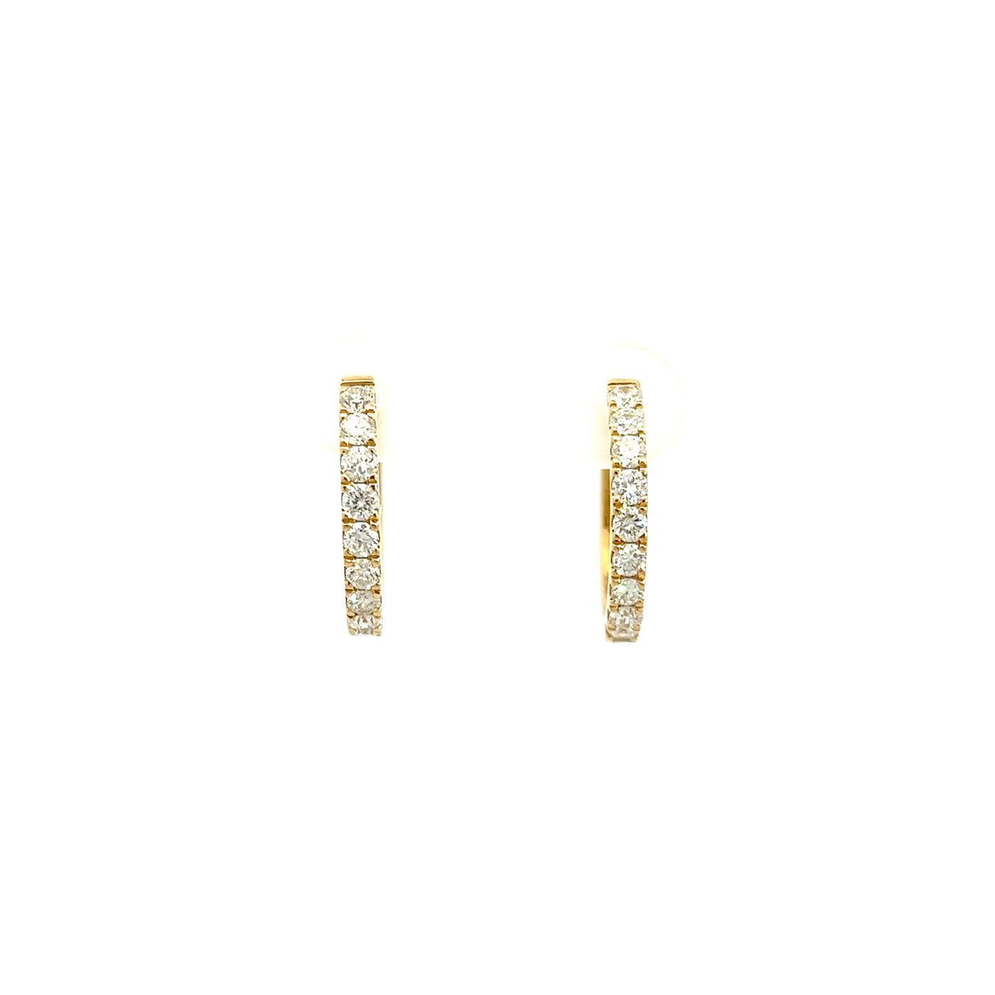 "Sparkling Circles" - Gelbgold Creolen 18 Karat Gelbgold