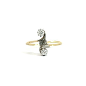 "Toi et moi" - Antiker Ring in 14 Karat Gold