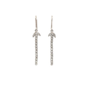 "Funkelnde Linien" - Diamant Ohrstecker 14 Karat Weißgold