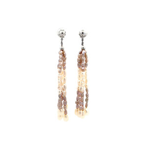 "Ocean Drops" - Schimmernde Perlen Ohrstecker 14 Karat Weißgold
