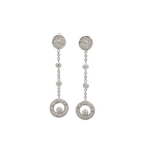 "Sparkling Circles" - 18 Karat Weißgold Ohrstecker