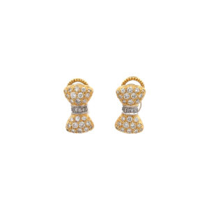 "Sparkling Loops" - 18 Karat Gelbgold Ohrstecker im Schleifen Motiv