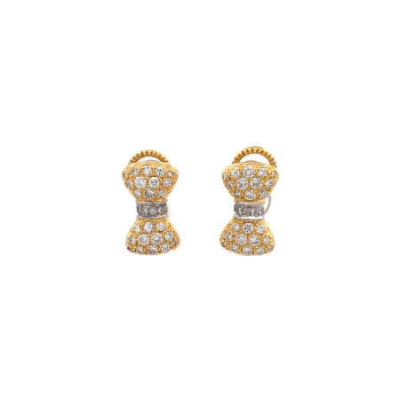 "Sparkling Loops" - 18 Karat Gelbgold Ohrstecker im Schleifen Motiv