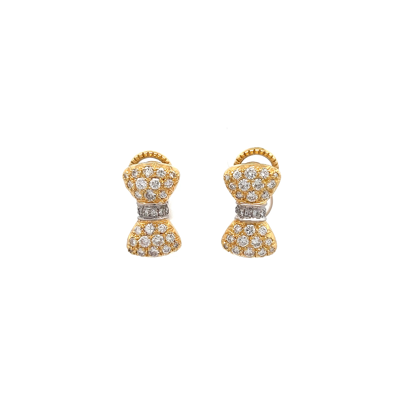 "Sparkling Loops" - 18 Karat Gelbgold Ohrstecker im Schleifen Motiv