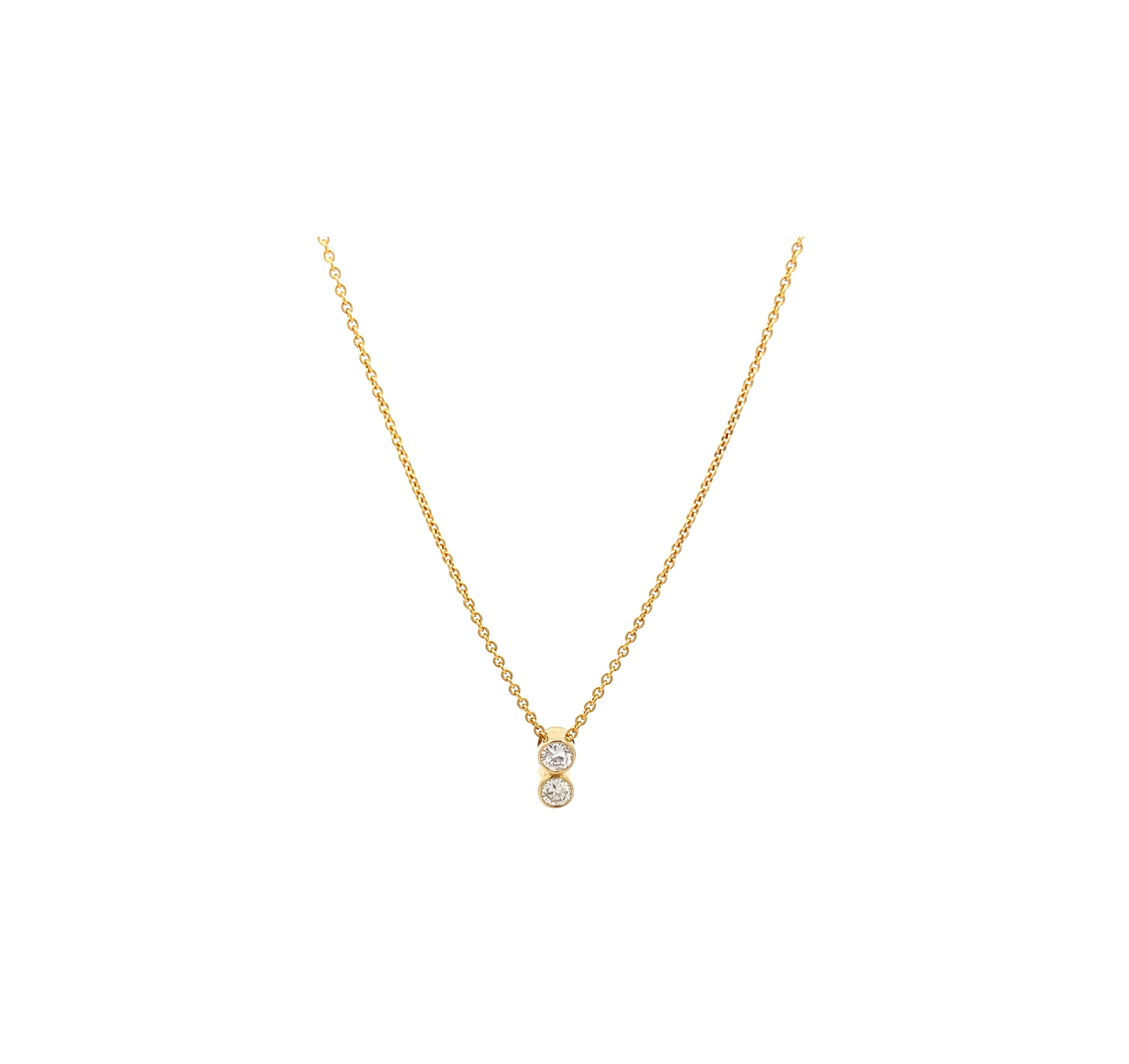 "Beautiful Sparkle" - Collier 14 Karat Gelbgold mit 0.45 ct. Brillanten