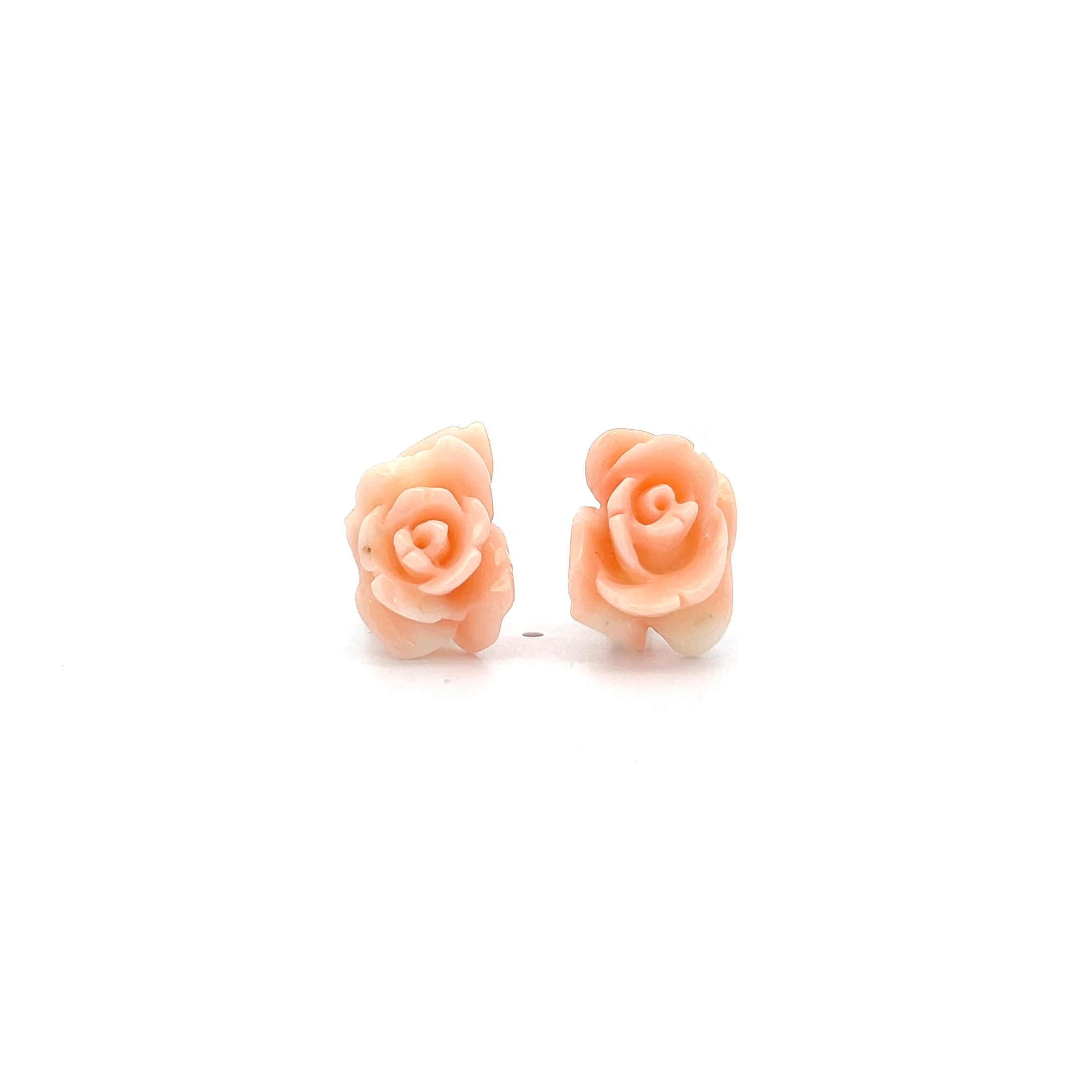 "Beautiful Roses" - Ohrstecker 14 Karat Gold mit Engels Koralle