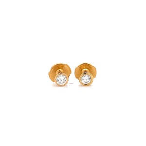 "Schlichtes Funkeln" - 18 Karat Gelbgold Ohrstecker