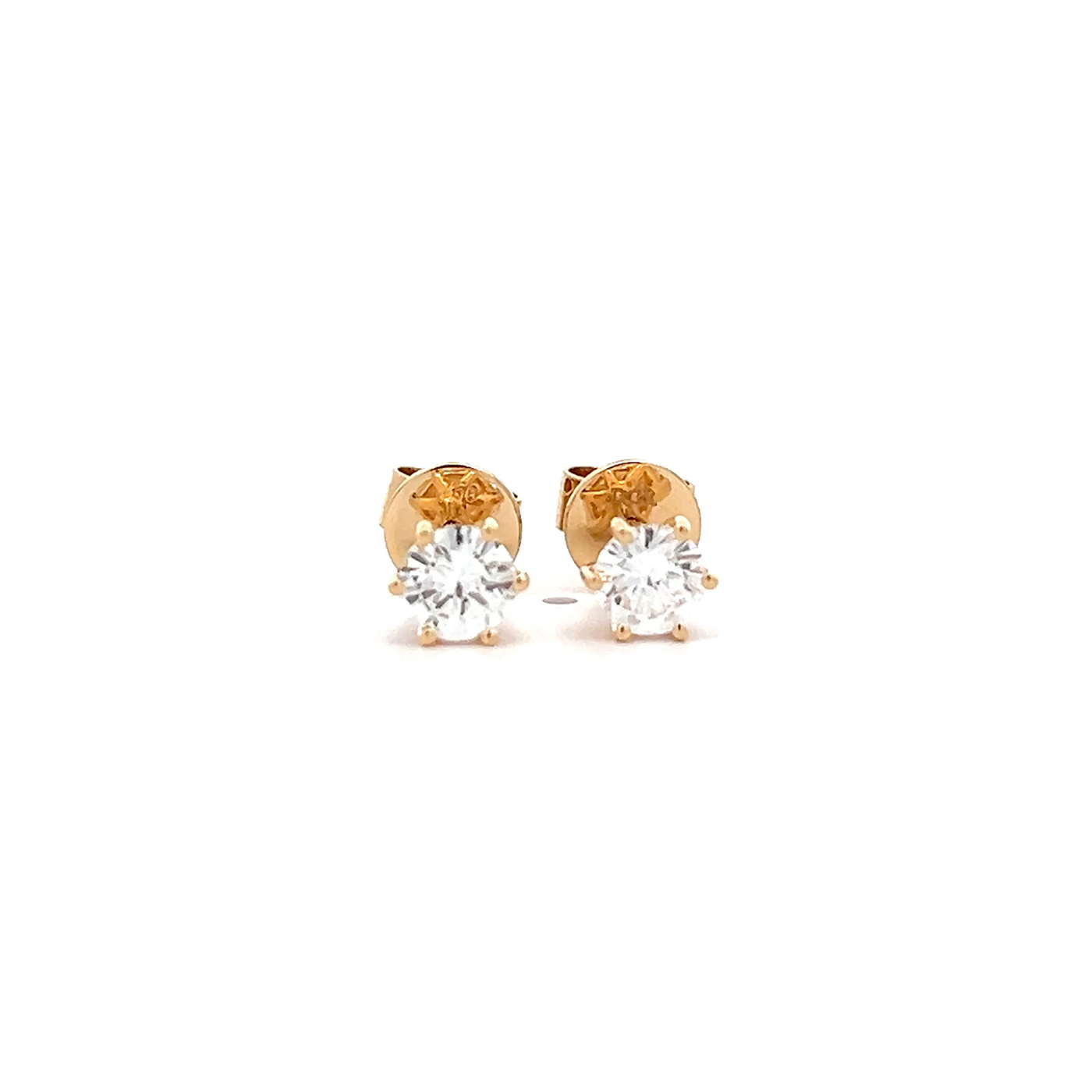"Sparkling Stars" - 18 Karat Gelbgold Ohrstecker